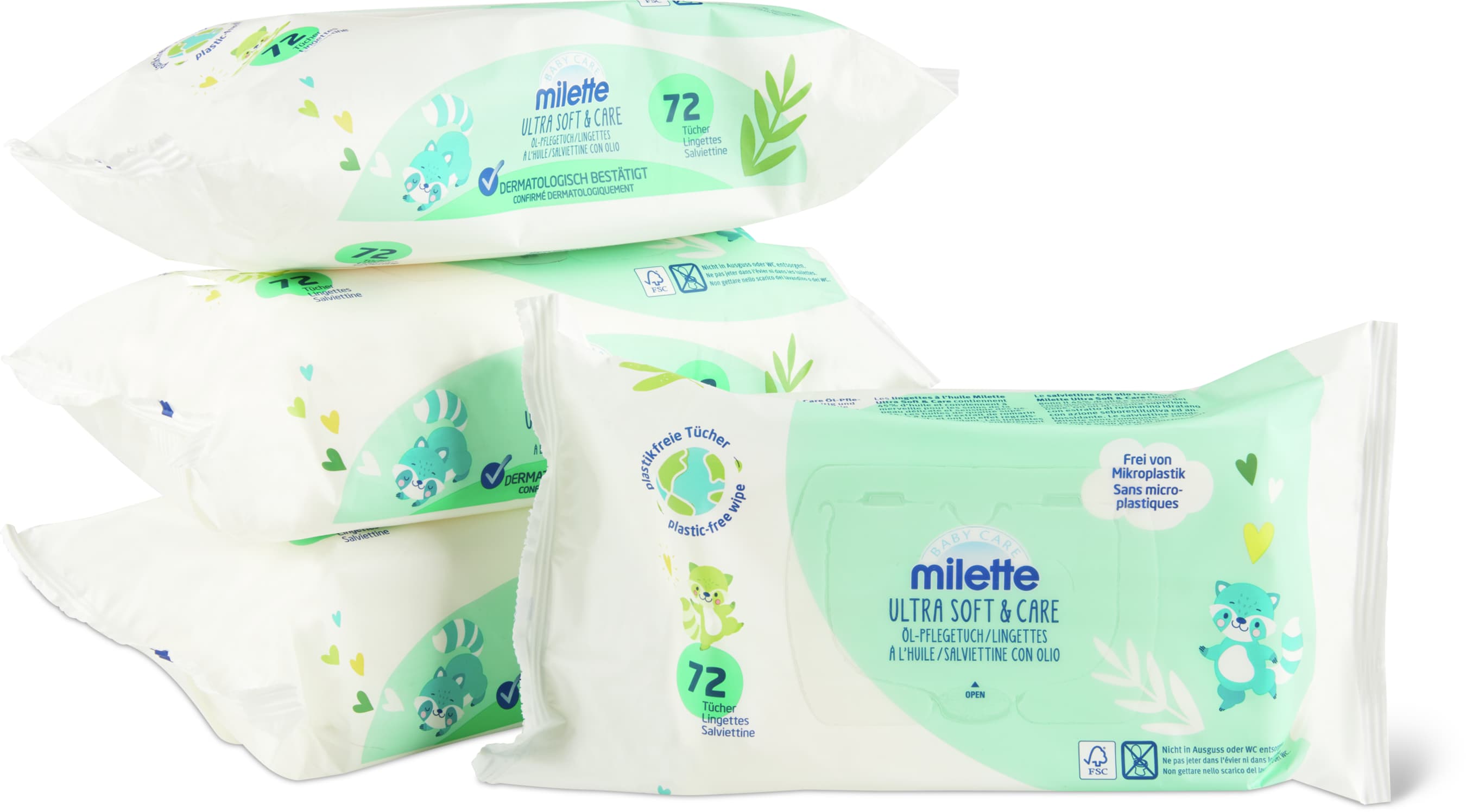 Lingettes humides Milette